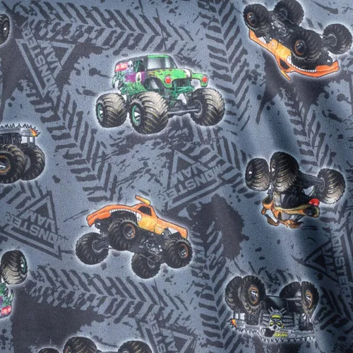 Vista 8 de Monster Jam Conjunto de 3 piezas para camiones camiseta sin mangas y pantalones cortos de malla