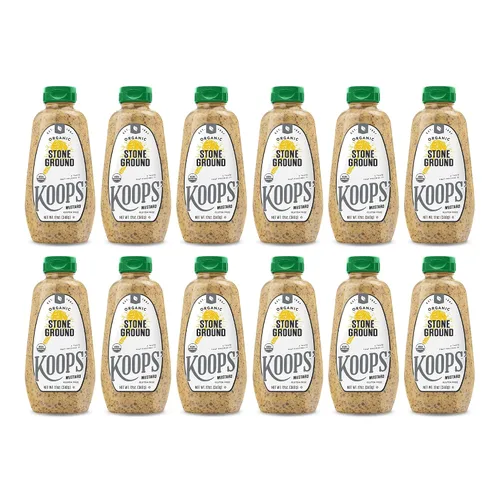 Vista 19 de Koops' Mostaza Dijon orgánica – Condimento Dijon, sin gluten, kosher, sin OMG, salsa de mostaza orgánica certificada por USDA, fabricado