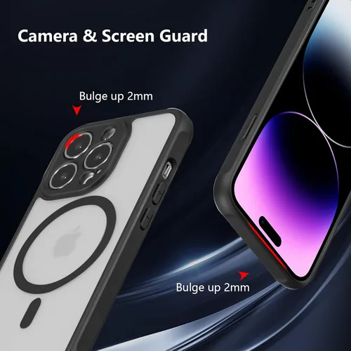 Vista 12 de RALEAVO Funda mate compatible con iPhone 12, delgada, translúcida, esmerilada, parte trasera de policarbonato, protección militar contra caídas