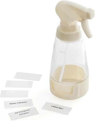 Vista 11 de Full Circle Botella de spray de vidrio lista para recargar, bambú, silicona, gris