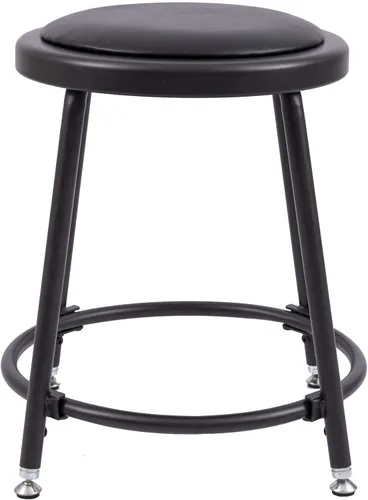 Vista 5 de Stand Up Desk Store Taburete apilable de altura ajustable para oficina y oficina (negro)