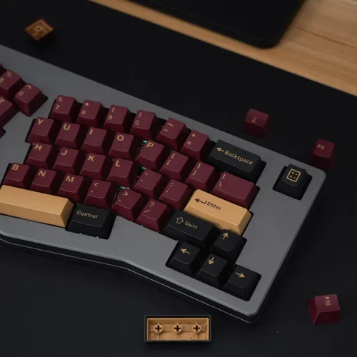 Vista 4 de Juego de teclas Samurai rojas de 173 teclas de perfil de cereza Doubleshot teclas personalizadas para Cherry MX Gateron Kailh Box Switches Mecánicos
