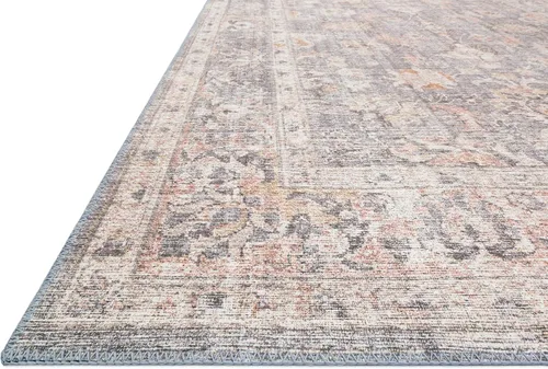 Vista 3 de Loloi Skye Collection SKY-01 - Alfombra de pasillo color gris/albaricoque, 2'-6" x 10'-0