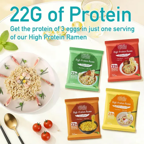 Vista 3 de VOLO VERO Paquete variado de fideos ramen con alto contenido de proteínas