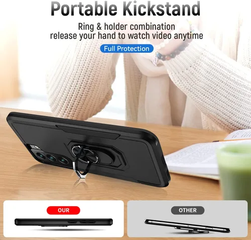 Vista 8 de Funda compatible con Samsung Galaxy S22 con protector de pantalla (no para S22+), resistente a prueba de golpes, funda de teléfono de cuerpo