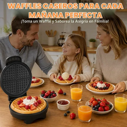 Vista 7 de Baker's Friend 7-Inch Classic Waffle Maker, Ceramic, Browning Control, 900W