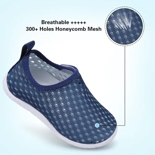 Vista 4 de Centipede Demon Zapatos de agua para niños y niñas, calcetines acuáticos descalzos para natación, playa, calcetines de verano, transpirables