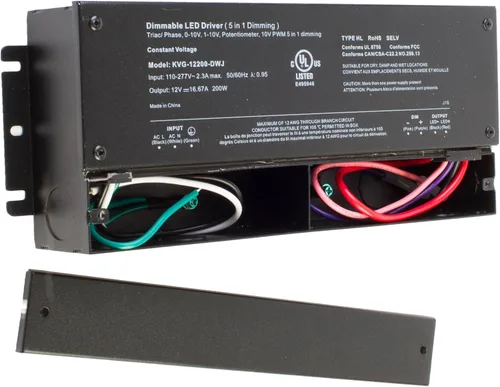Vista 9 de Transformador de controlador regulable Triac de 12 V, con certificación ETL, fuente de alimentación de voltaje constante para control de luz de tira