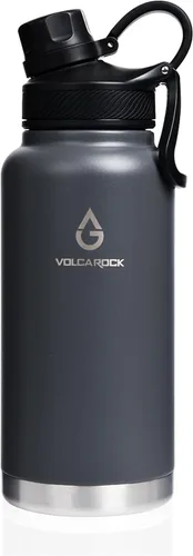 Vista 12 de Botella de agua deportiva aislada con tapa con pajilla, a prueba de polvo, 3 tapas, 24/32/40/64 onzas, apta para lavavajillas y sin BPA, botella