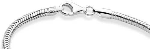 Vista 2 de Miabella Solid 925 Sterling Silver Italian 3mm Snake Chain Bracelet for Women Men Teen Girls, Charm Bracelet, Made in Italy