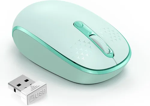Vista 19 de Tecknet Mouse inalámbrico, mouse silencioso de 2.4 GHz con receptor USB, 4 botones, portátil, inalámbrico, para Chromebook, laptop, computadora Negro