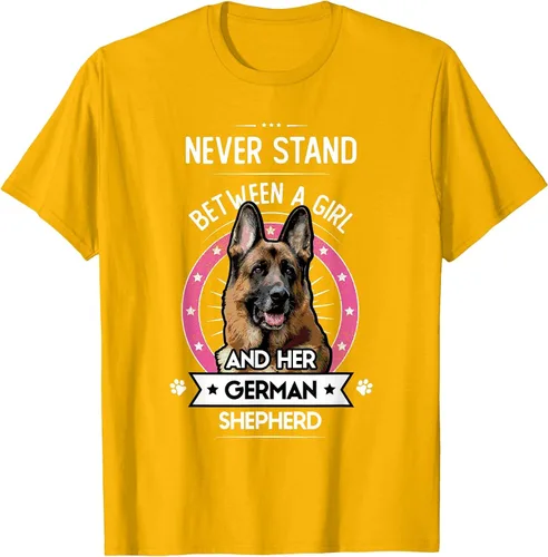 Vista 36 de Never Stand Between A Girl and Her German Shepherd T-Shirt Asphalt Grey