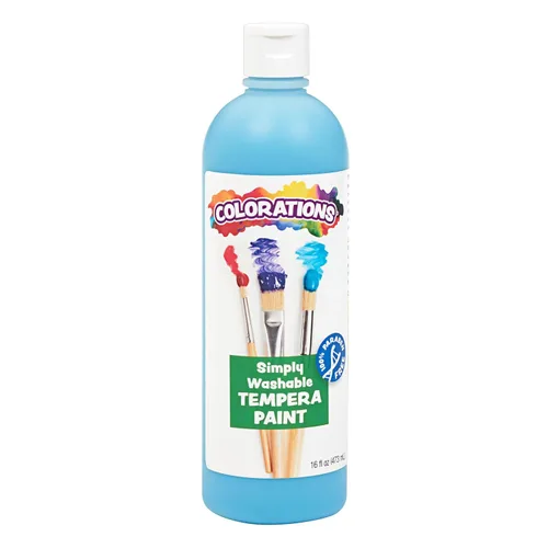 Vista 27 de Colorations WSTAP Pintura de témpera lavable, 16 onzas líquidas, verde manzana, no tóxica, vibrante, atrevida, pintura para niños, manualidades