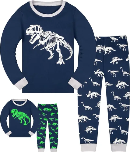 Vista 7 de HONGTEYA Conjunto de ropa de algodón de manga larga para niños y niñas 3-8T 1 coche de Navidad larga