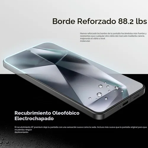 Vista 2 de FLOLAB NanoArmour ONETIME - Protector de pantalla de vidrio templado para Samsung Galaxy S25+ Plus / S24+ Plus, 2 unidades, compatible