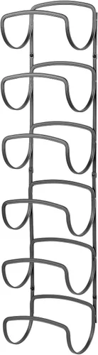 Vista 9 de mDesign Toallero moderno y decorativo de seis niveles para baño, soporte y organizador, para montar en la pared, para almacenamiento de toallas