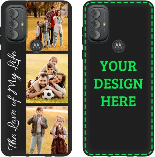 Vista 9 de Funda de teléfono con foto personalizada para Motorola Moto G Power 2022 con imagen, texto, logotipo, nombre, funda negra suave, regalo único