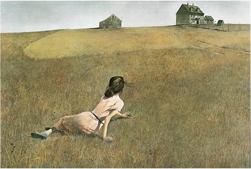 Vista 2 de Christina's World por Andrew Wyeth, lienzo para pared, 16 x 24 pulgadas