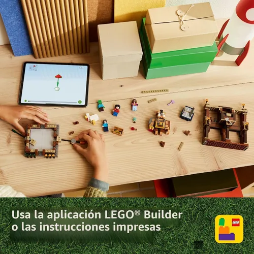 Vista 6 de LEGO Minecraft Woodland Mansion Arena de Combate – Juguete de construcción para niños a partir de 10 años – Incluye figuras de Steve, Garrett