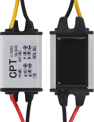 Vista 2 de Convertidor Buck de 12 V a 9 V 2 A, convertidor de potencia para automóvil, regulador de voltaje reductor de corriente CC, módulo de fuente
