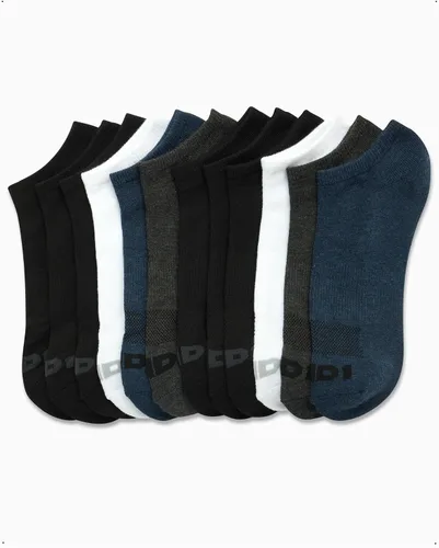 Vista 3 de AND1 Calcetines de corte bajo para hombre, paquete de 12 calcetines de compresión atléticos elásticos de rendimiento para hombres, calcetines Azul