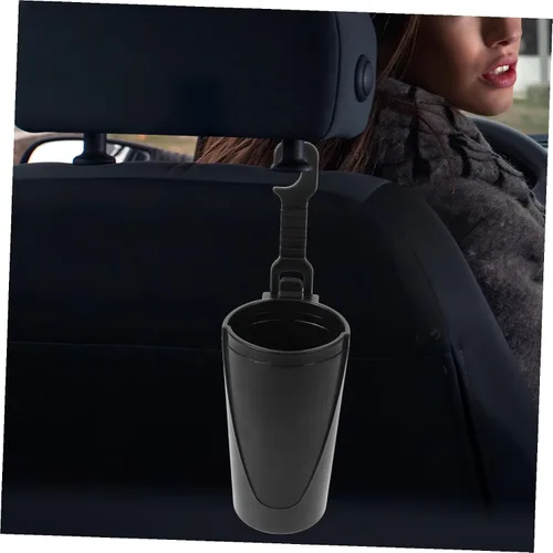 Vista 6 de STOBAZA Multifunctional Hanging Car Trash Can Headrest Mount Space-Saving Organizer with Plastic for Vehicle Storage and