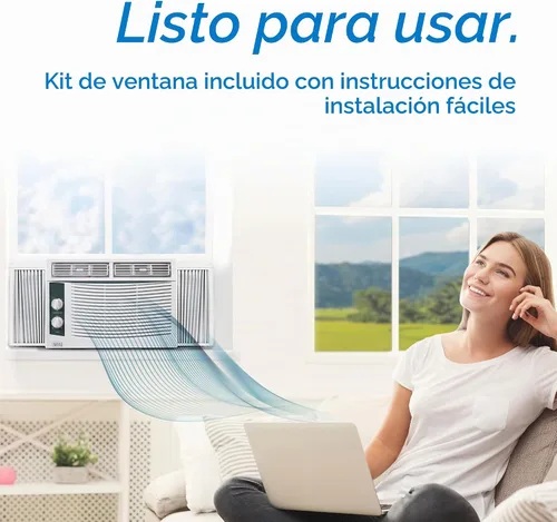 Vista 5 de BLACK+DECKER Aire acondicionado de ventana 5,000 BTU, BWAC05MWTB, blanco
