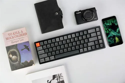 Vista 9 de Keychron K6 - Teclado mecánico inalámbrico con cable BluetoothUSB de 68 teclas compacto 65 diseño RGB LED retroiluminado N-Key Rollover marco