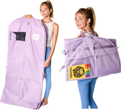 Vista 7 de Bolsa de ropa colgante impermeable con bolsa de accesorios bolsa de ropa de lujo de 52 pulgadas con refuerzo 4 bolsillos y cremallera lateral