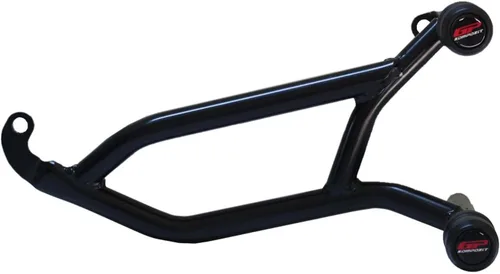 Vista 6 de GP Kompozit Protector de motor de protección contra choques negro compatible con Bajaj Pulsar NS200 2011-2021