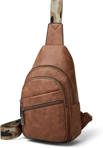 Vista 8 de Bandolera cruzada para mujer, riñoneras para mujer, bolsa de pecho para el trabajo y compras