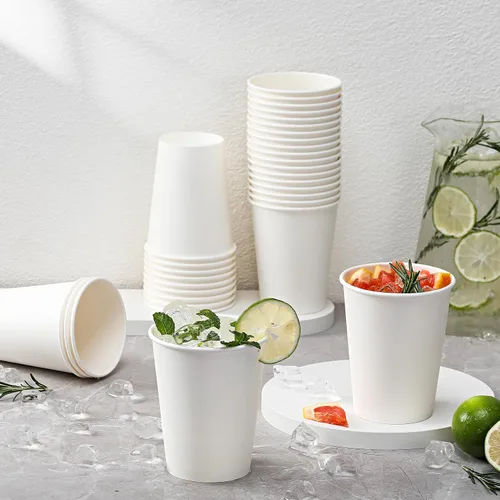 Vista 4 de AOZITA Paquete de 84 tazas de café de 12 onzas, tazas de papel desechables, tazas para bebidas frías o calientes para agua, zumo, café o té