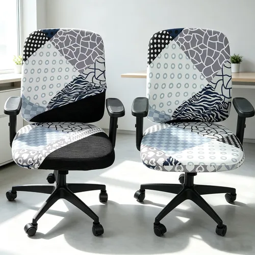 Vista 3 de Melaluxe Funda para silla de oficina de computadora, funda universal protectora y elástica para silla giratoria elástica