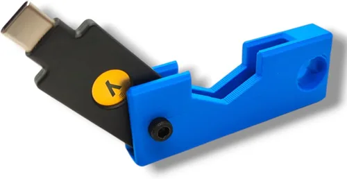 Vista 33 de Estuche protector para YubiKey 5/5C NFC – Llavero compacto y liviano con tornillo M3 de 2.5 mm, llave Allen no incluida (Azul, USB-A)
