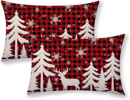 Vista 80 de Juego de 2 fundas de almohada para el 4 de julio, 16 x 16 pulgadas, Día de la Independencia, Día de los Caídos, decoración al aire libre, almohadas