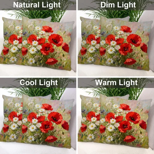 Vista 23 de Batmerry Autumn Pumpkin Templeton Throw Pillow Covers, Green Leaves Paths Forests Decorative Pillow Covers Digital Printing Blended for Couch Sofa