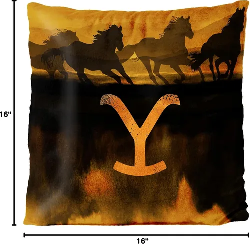 Vista 4 de Northwest Yellowstone - Almohada de terciopelo, 16 x 16 pulgadas, caballos salvajes