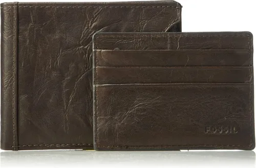 Vista 6 de Fossil Men's Leather Bifold Sliding 2-in-1 with Removable Card Case Wallet