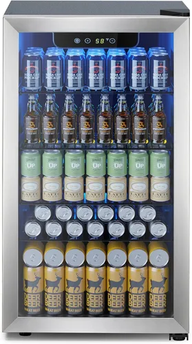 Vista 18 de Electactic - Refrigerador para bebidas de 24 latas, mini refrigerador de mostrador para refrescos, cerveza en lata, control de temperatura digital