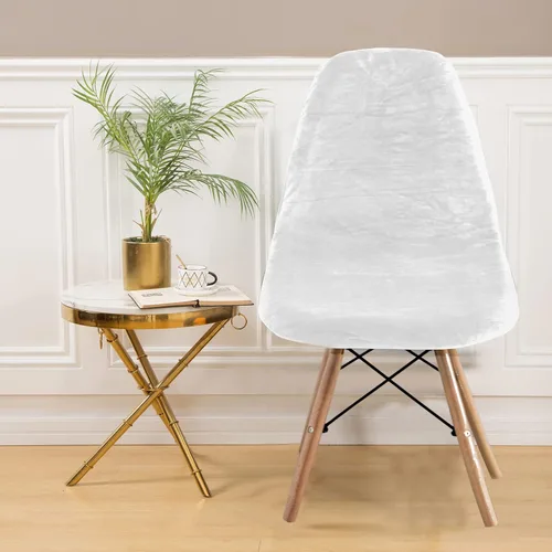 Vista 3 de TOPCHANCES Funda elástica para silla, fundas de silla de mediados de siglo, fundas de terciopelo para sillas sin brazos, protector de silla lavable