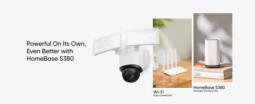 Vista 8 de eufy Security Cámara de reflector E340, paquete de 2 y HomeBase 3