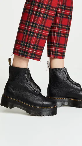 Vista 3 de Dr. Martens Botas de plataforma de piel Sinclair de 8 ojales para mujer