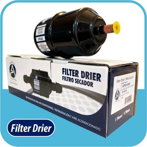 Vista 5 de Appli Parts APFD-082S 1/4 pulg. Filtro Secador de Línea Líquida Refrigerante AC para Refrigeración HVAC 082S ODF Conexión por Soldadura Universal
