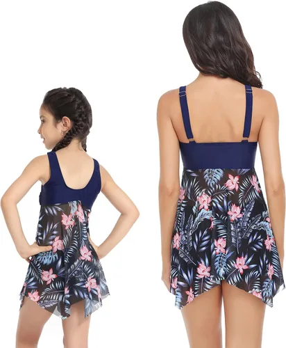 Vista 5 de Trajes de baño familiares para madre e hija, conjunto de bikini a juego para niñas