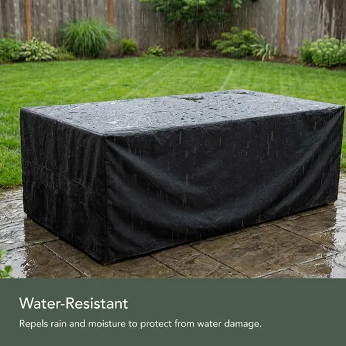 Vista 8 de Covermates Elite - Funda rectangular para mesa de comedor, 50 x 30 x 25 Poliéster negro Elite