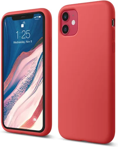 Vista 14 de elago Premium - Carcasa de silicona líquida para iPhone 11, color negro Full Body Protective Cover, Shockproof, Slim Phone Case, Anti-Scratch Soft
