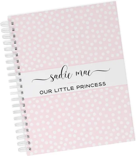 Vista 12 de Baby Memory Book - Hard Cover First Year Album Personalized with Baby’s Name - Boy Baby Journal (Blue Gingham)