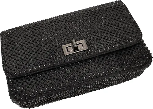 Vista 4 de Dexmay - Bolso clásico de cristal con solapa para fiesta, bolso de mano con diamantes de imitación