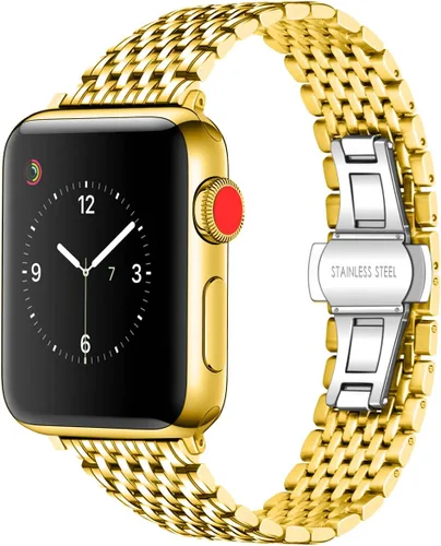 Vista 9 de Juntan Compatible con Apple Watch Band de 1.929 in 1.772 in 1.732 in 1.654 in 1.614 in 1.575 in 1.496 in, correas de reloj de acero inoxidable