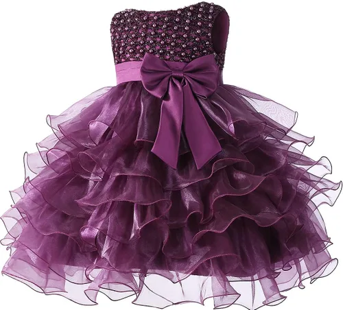 Vista 2 de Jup'Elle Baby Girl Dresses Ruffle Lace Pageant Party Wedding Flower Girl Dress Margarita - Negro